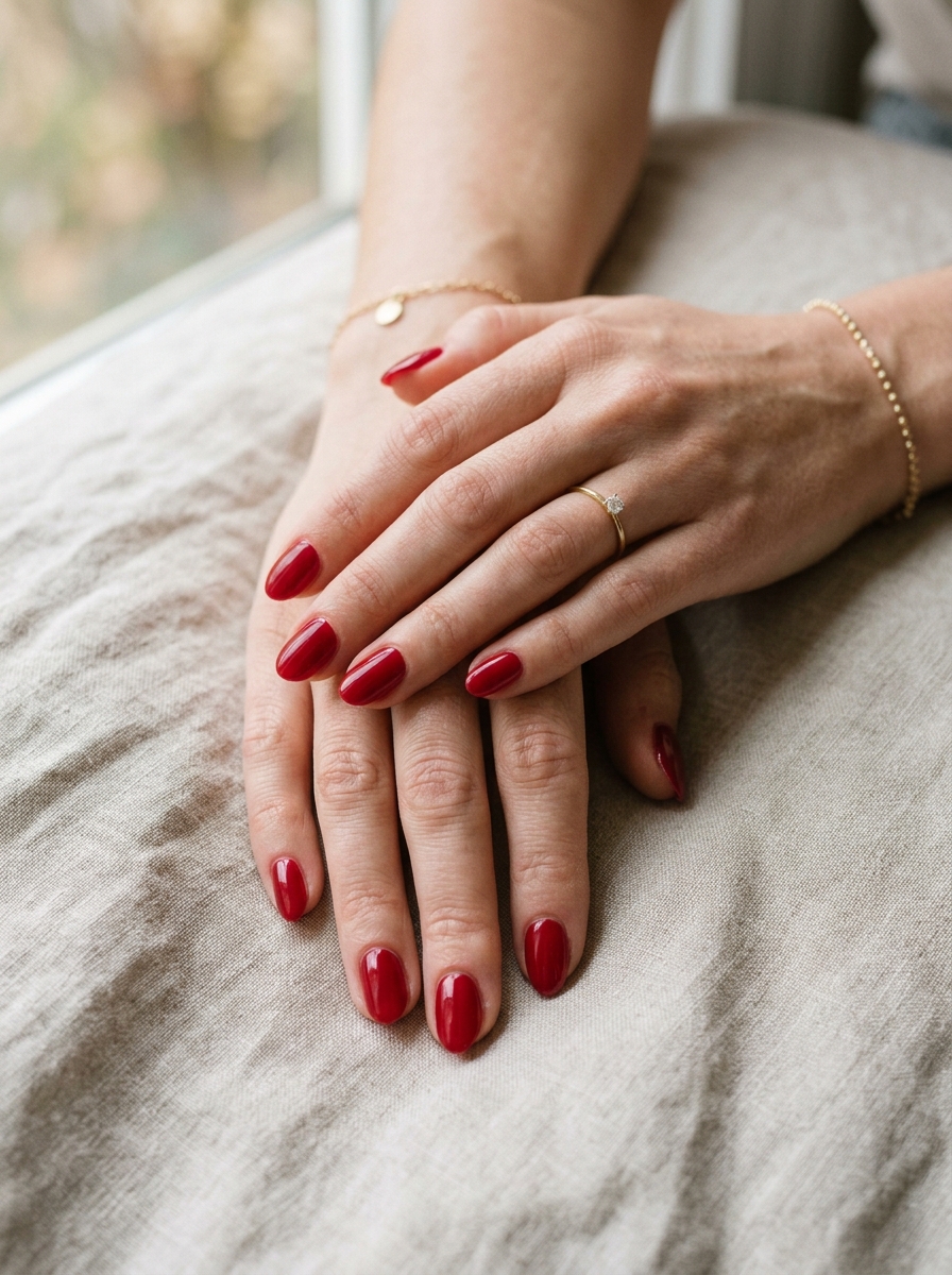 Cherry Red Nagel Farbe